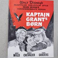 Filmprogram til filmen Kaptain Grants børn, old film programs programmer gamle